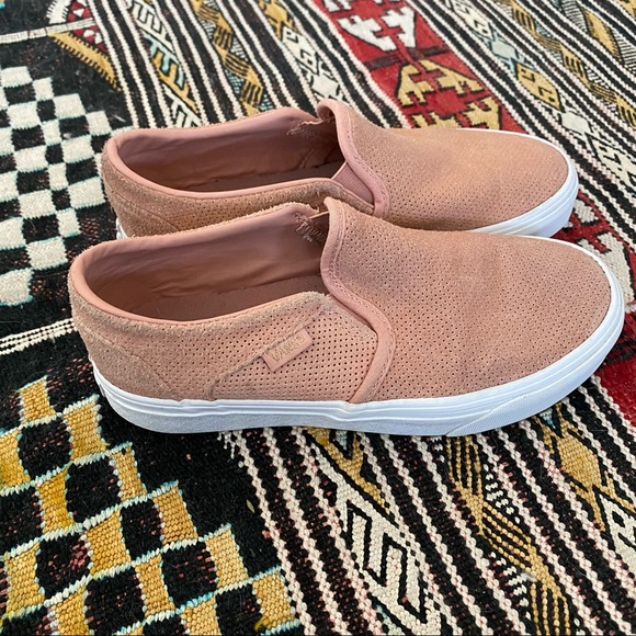 Vans Asher perforated suede slip on sneakers - Picture 4 of 10